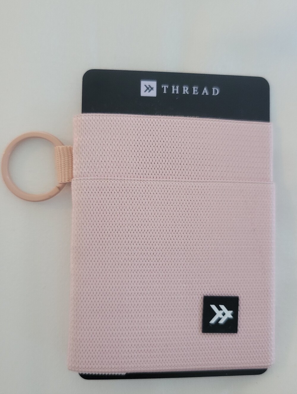 Tread Elastic Wallet-Pale Pink